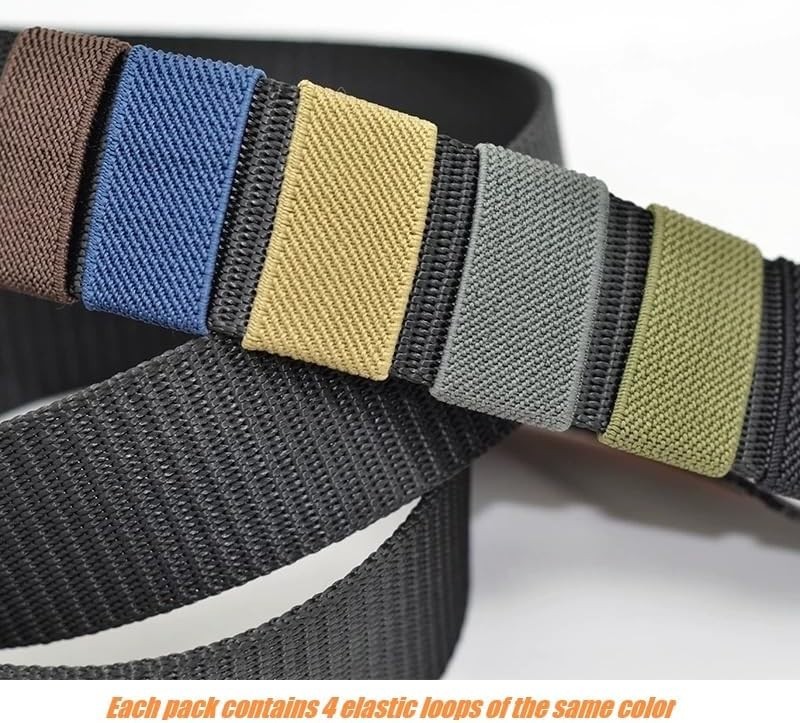 4 Pcs Elastic Belt Strap Keepers Organizers 1.5