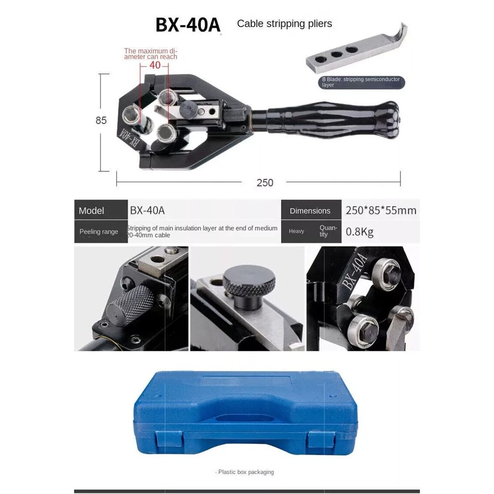 New Manual High Voltage Cable Stripper Semiconductor Stripper Wire Stripper Set