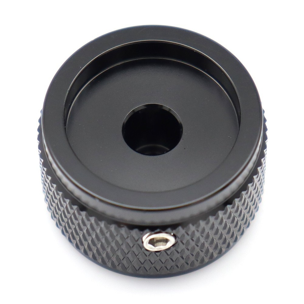 4Pcs Aluminium Alloy Electric Bass Guitar Knobs Volume Tone Control Knobs Black