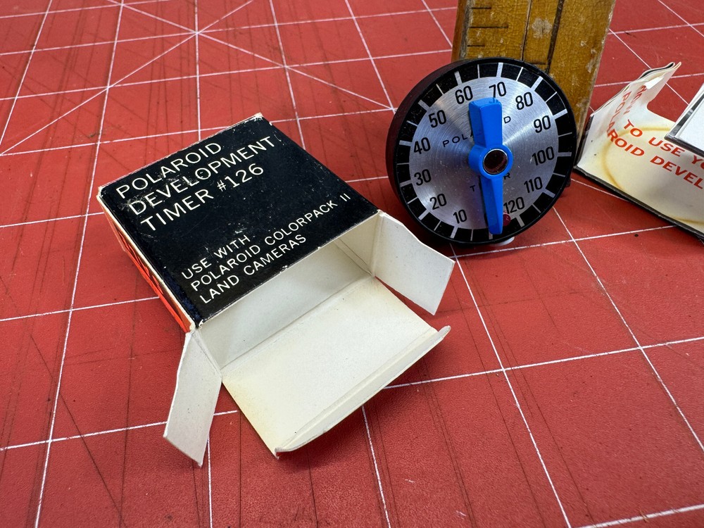 Vintage Polaroid Model 126 Development Timer with Original Box & Instructions.