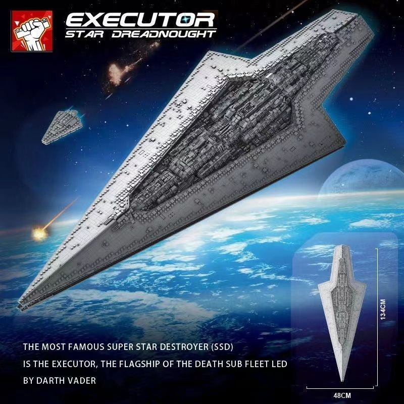 MOC 7588PCS Building Blocks Set Executor class Star Dreadnoughts Ship Diy Gift