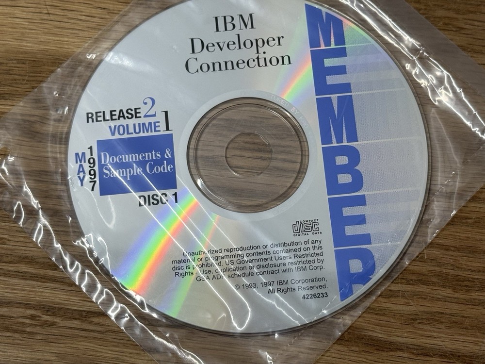 IBM Developer Connection NEW CD MEMBER Release 2 1997 Toolkits Software