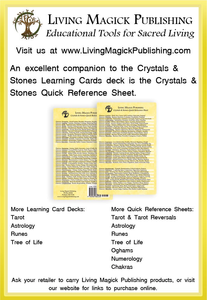 Crystals & Stones Learning Cards - Living Magick Learning Cards - Self Study