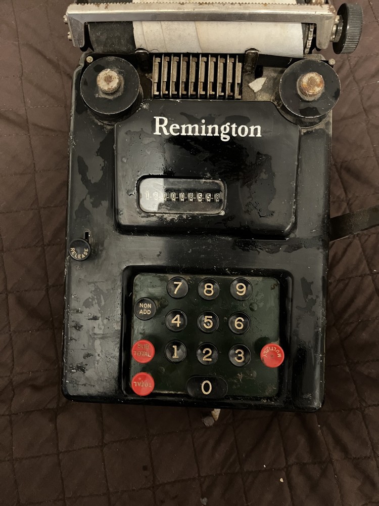 Vintage Remington Rand Manual Adding Machine