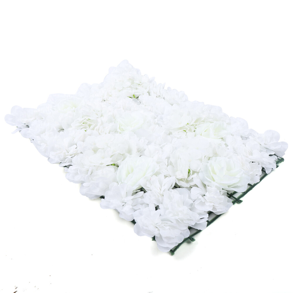 6Pcs Artificial Flower Wall Panel Backdrop Wedding Party Background Venue Decor