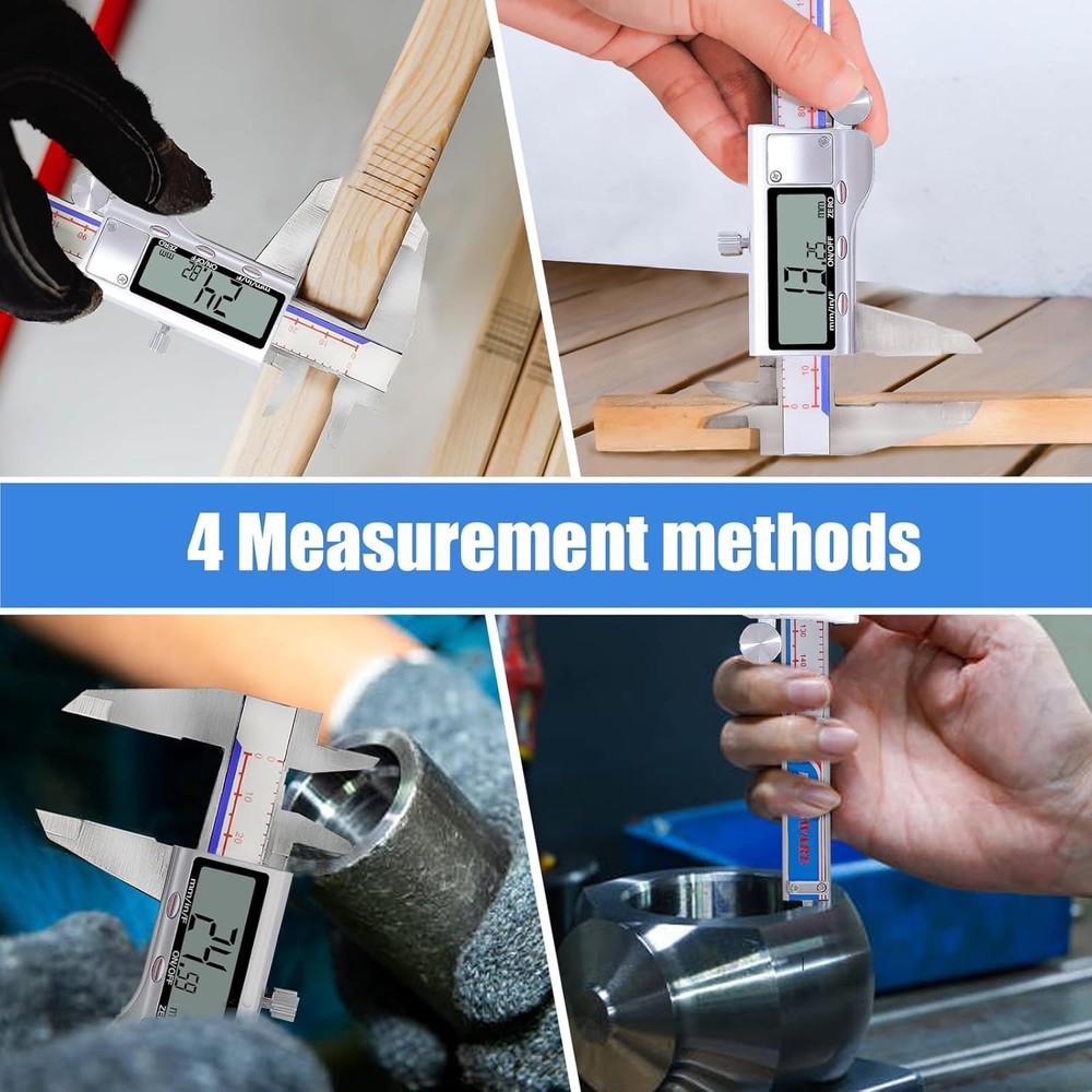 Digital vernier caliper, electronic micrometer caliper with large LCD display