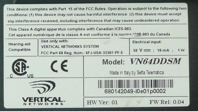 Vertical Networks VN64DDS Phone