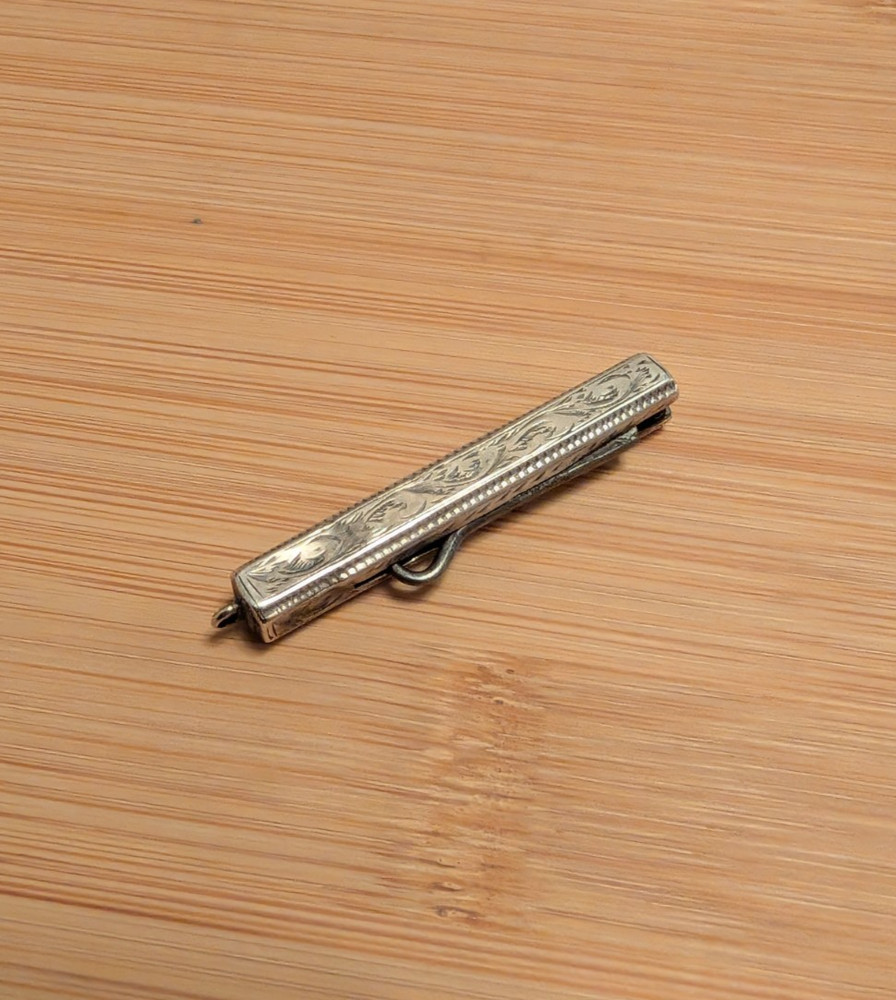 Vintage Sterling Silver [F.W Maker] Small Folding Button Hook
