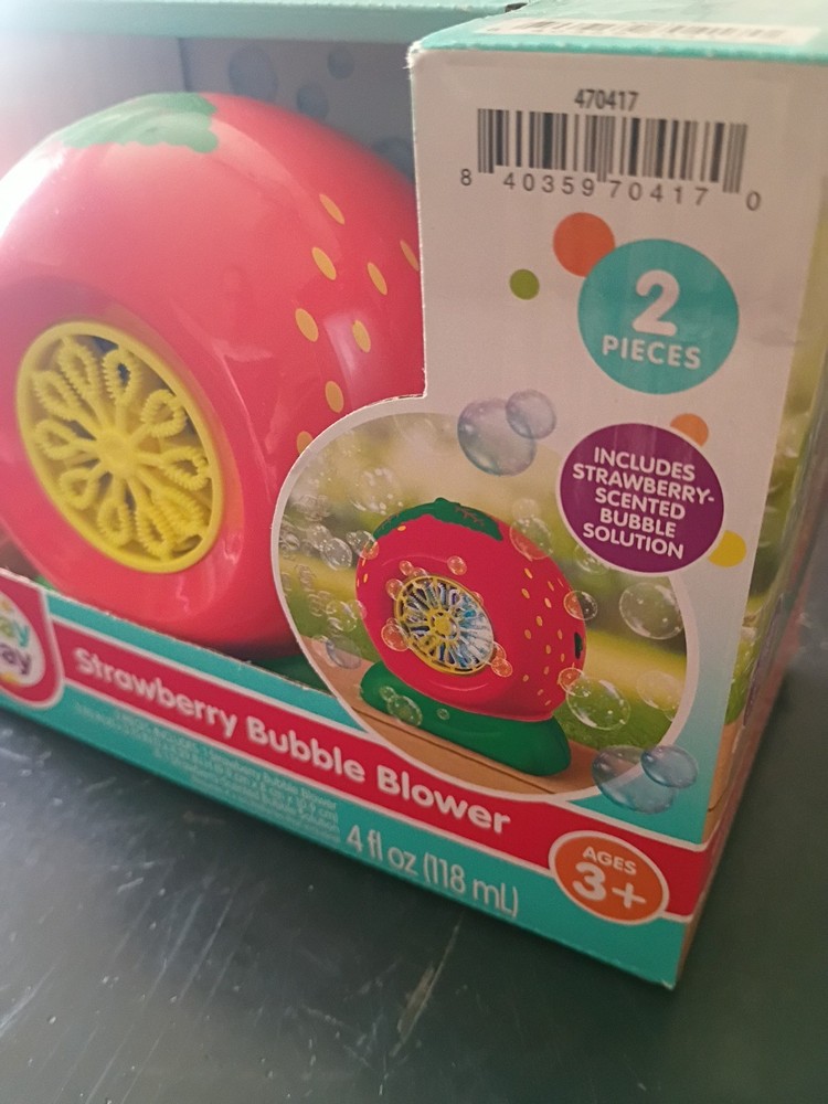 Strawberry Bubble Blower Includes Strawberry Scented Bubble Solution