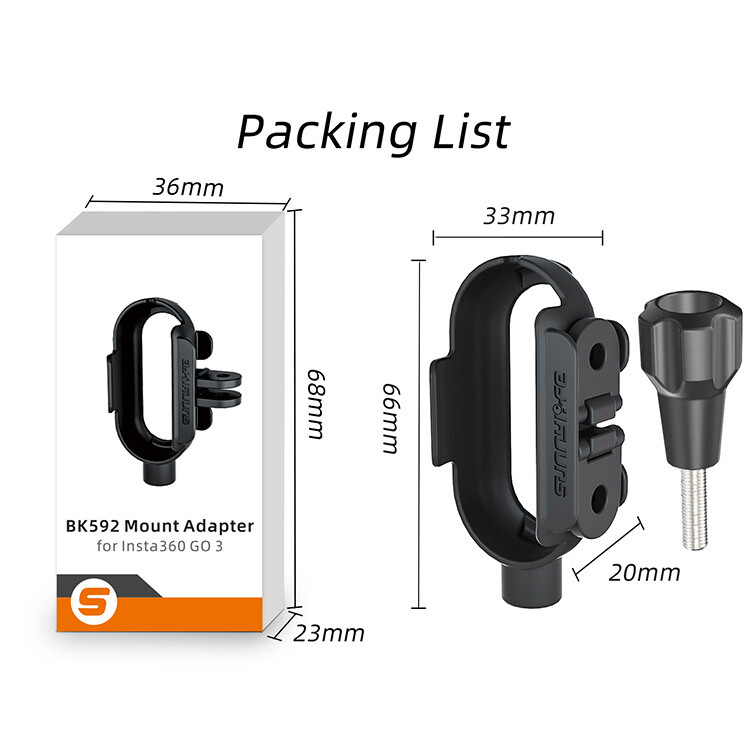 Mount Adapter Multifunctional Adapter Support for Insta360 GO 3 /GO 3S Camera