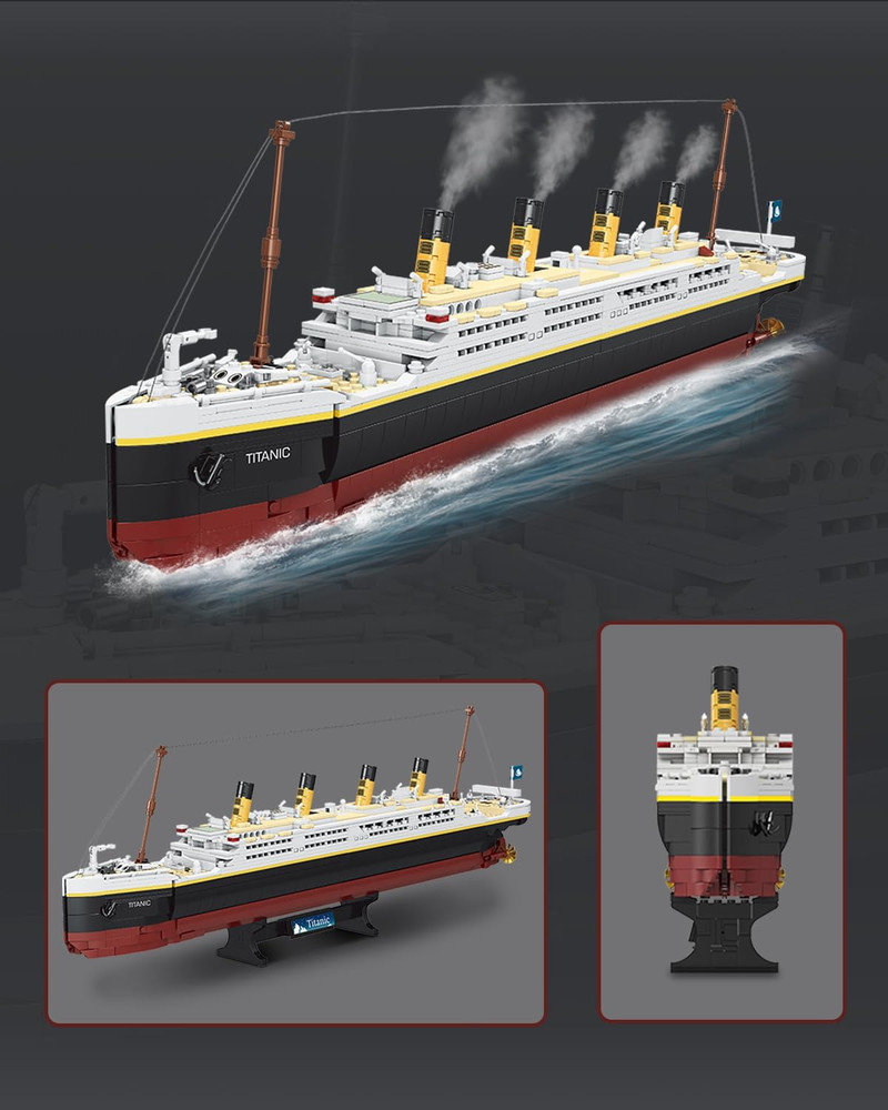Titanic Model Building Blocks Set, 2022 Pieces Bricks, Compatible with Major Bra