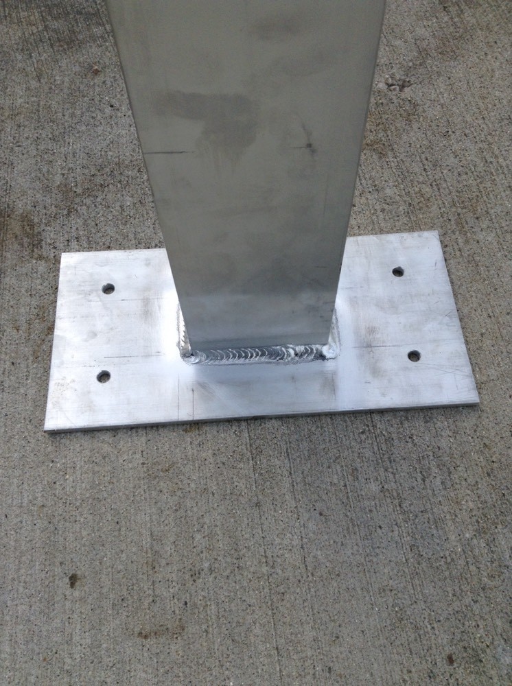 Custom Aluminum Mailbox Post 8ft