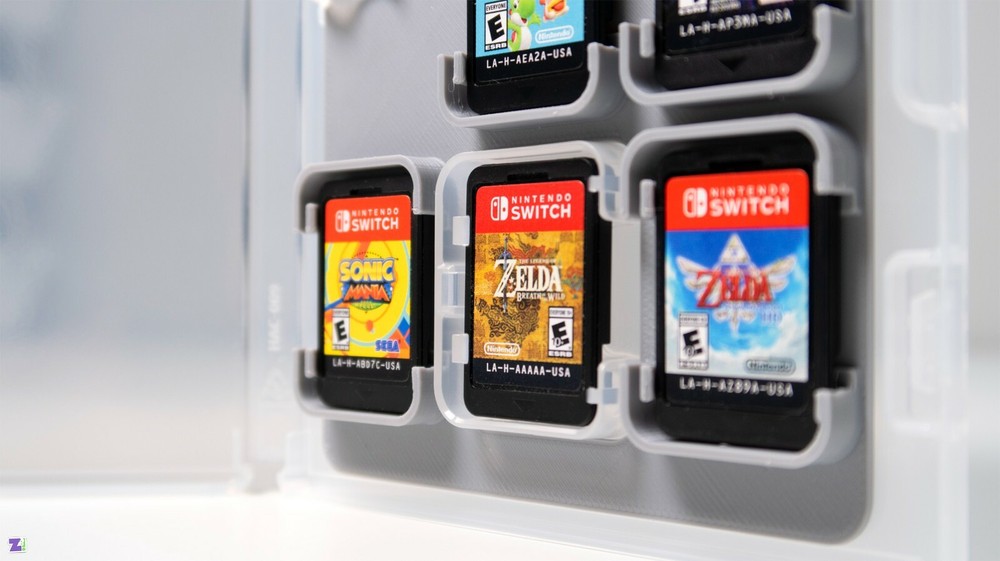 Nintendo Switch Multi-Game Card Holder Game Case Accessory: Gray, Black, & White