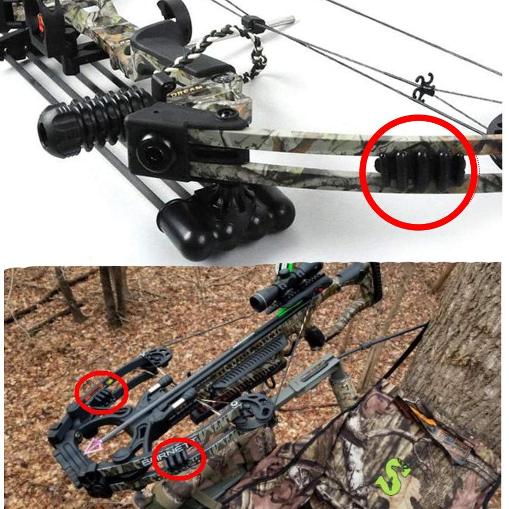 2 pcs Compound Bow Limb Dampeners Archery Stabilizer Silencers Black