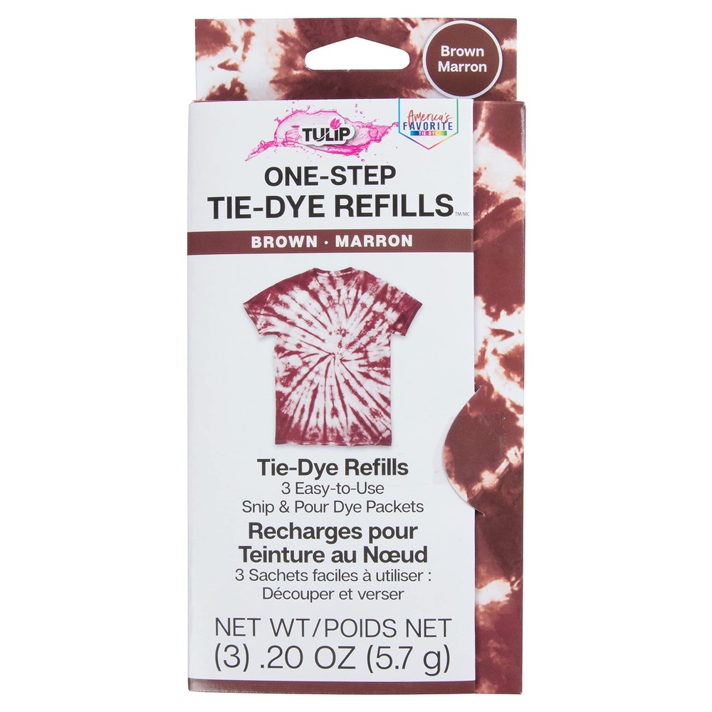 One-Step Tie-Dye Kit Dye Refill Packs Brown