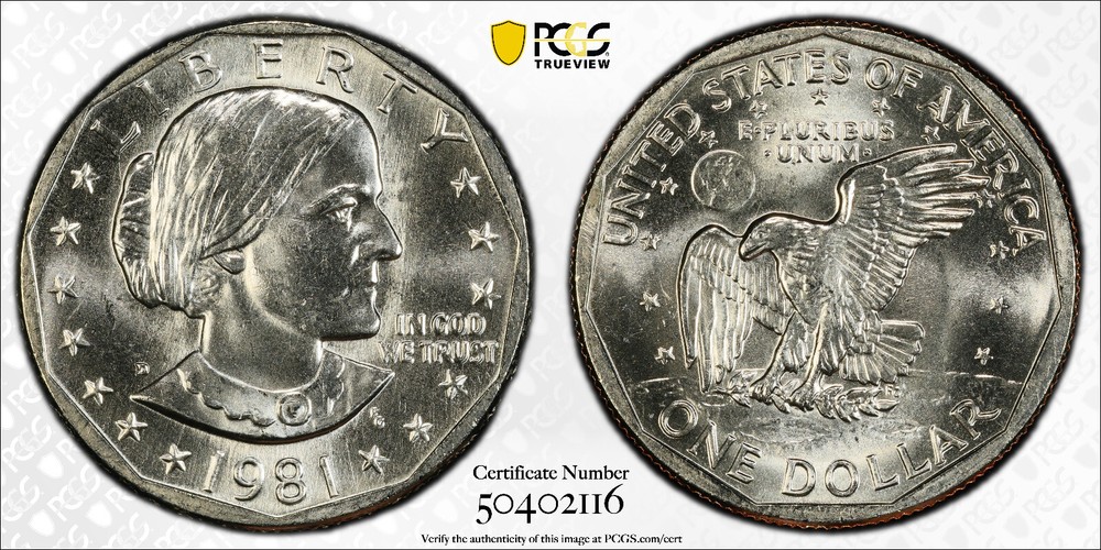 1981-D SBA$1 MS64 PCGS Susan B Anthony Dollar