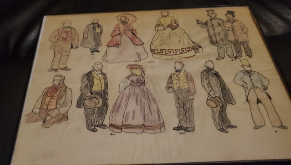 Antique Hand Drawn Character Studies