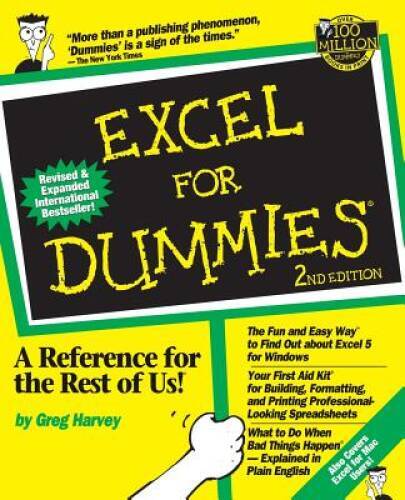 Excel For Dummies - Paperback By Harvey, Greg - VERY GOOD