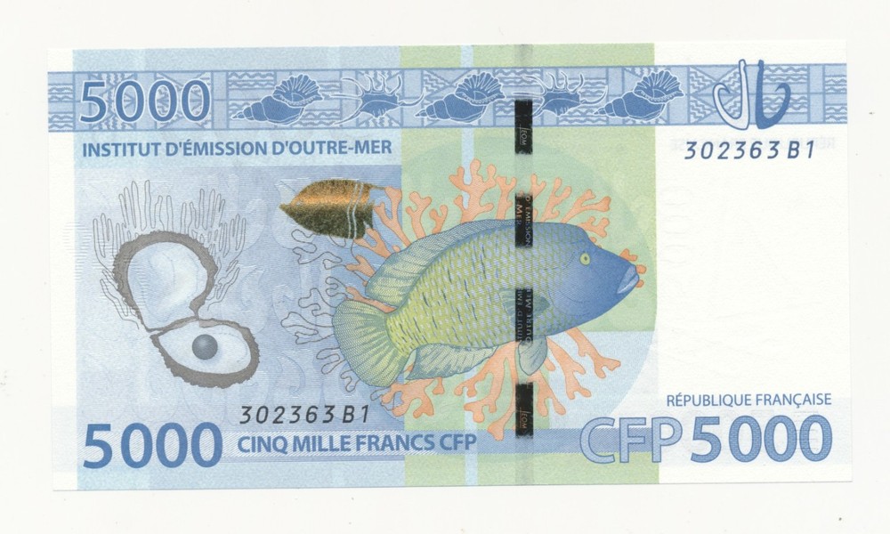 French Pacific Territories, 5000 Francs ND (2014) P-7, UNC