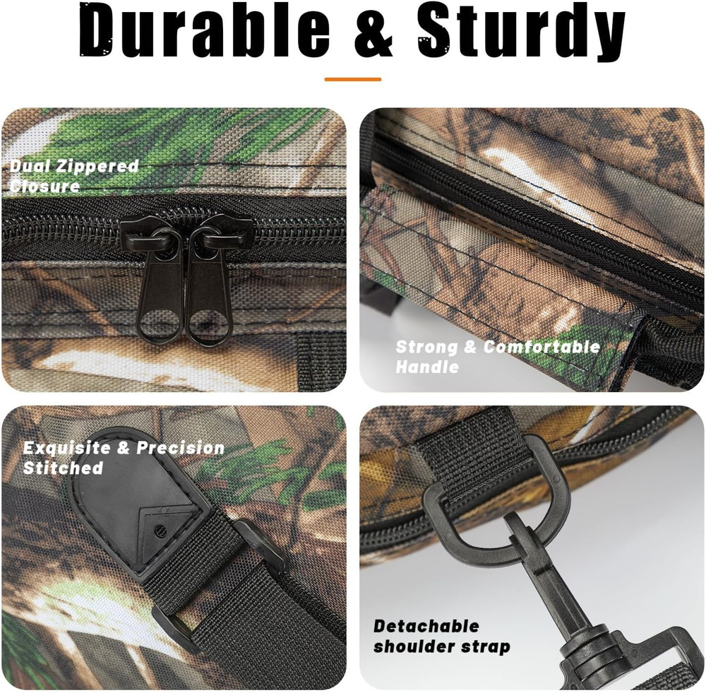 Compound Bow Case Soft Lightweight Archery Bag w/ Arrow Pocket Backpack Straps