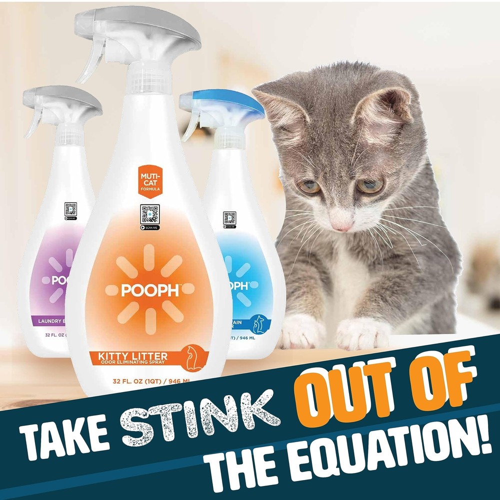 Kitty Litter Box Deodorizer, 32oz Spray - Dismantles Odors on a Molecular Bas...