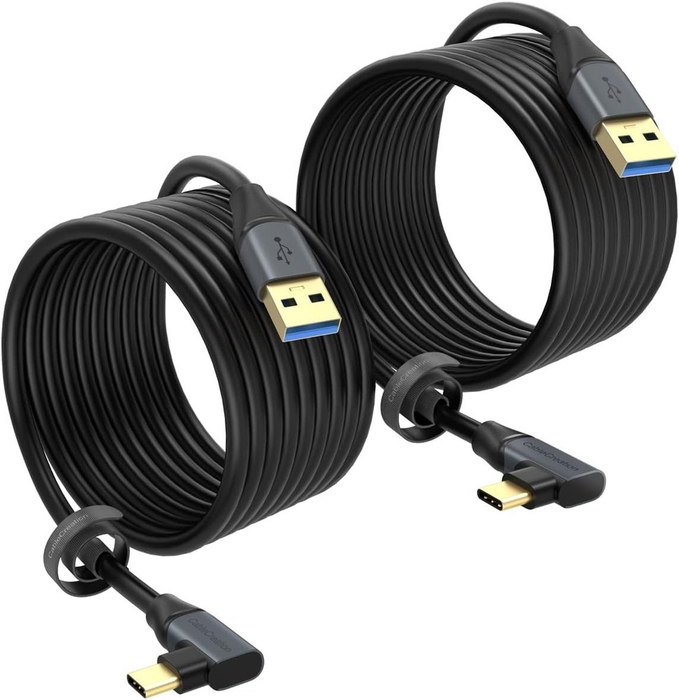 Durable 2-Pack 16FT USB 3.1 Link Cable for Effortless VR Movement and Enjoyment