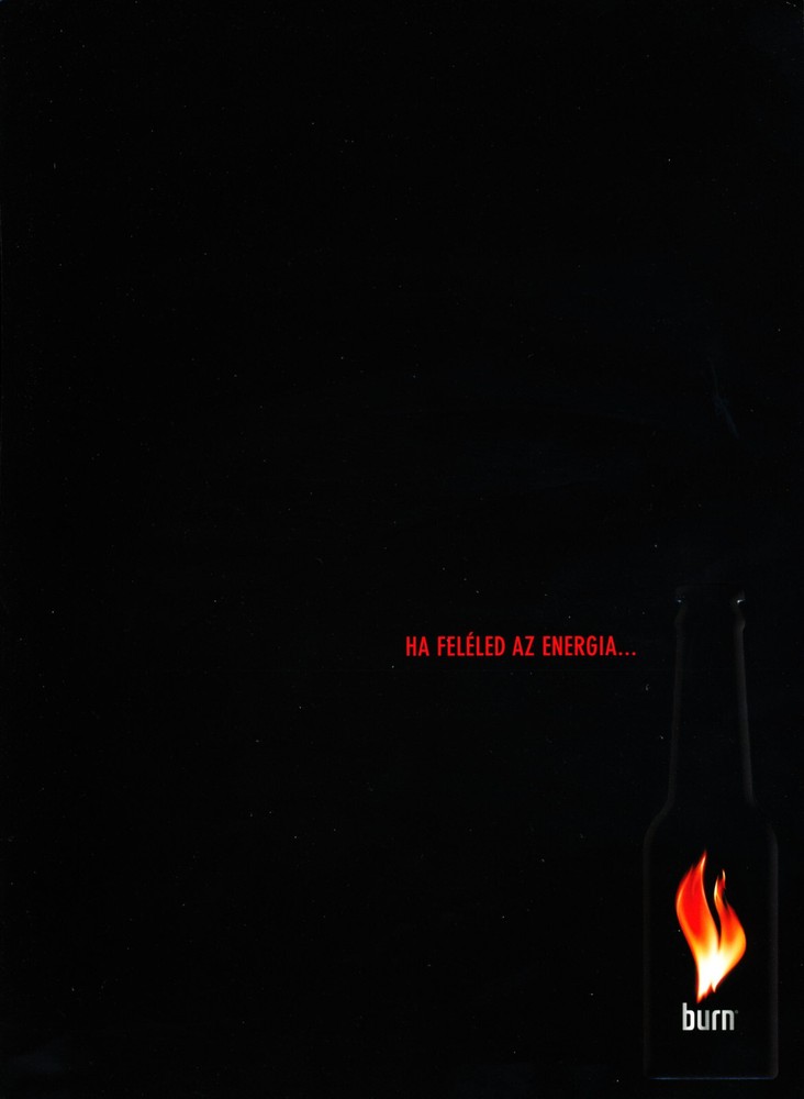 ENERGY DRINKS magazine AD #5 RARE OOP 2003 BURN FOREIGN 2 SIDED