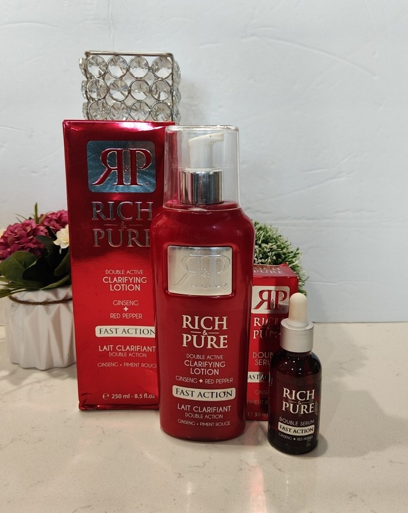 RICH & PURE DOUBLE ACTIVE  CLARIFYING LOTION, SERUM