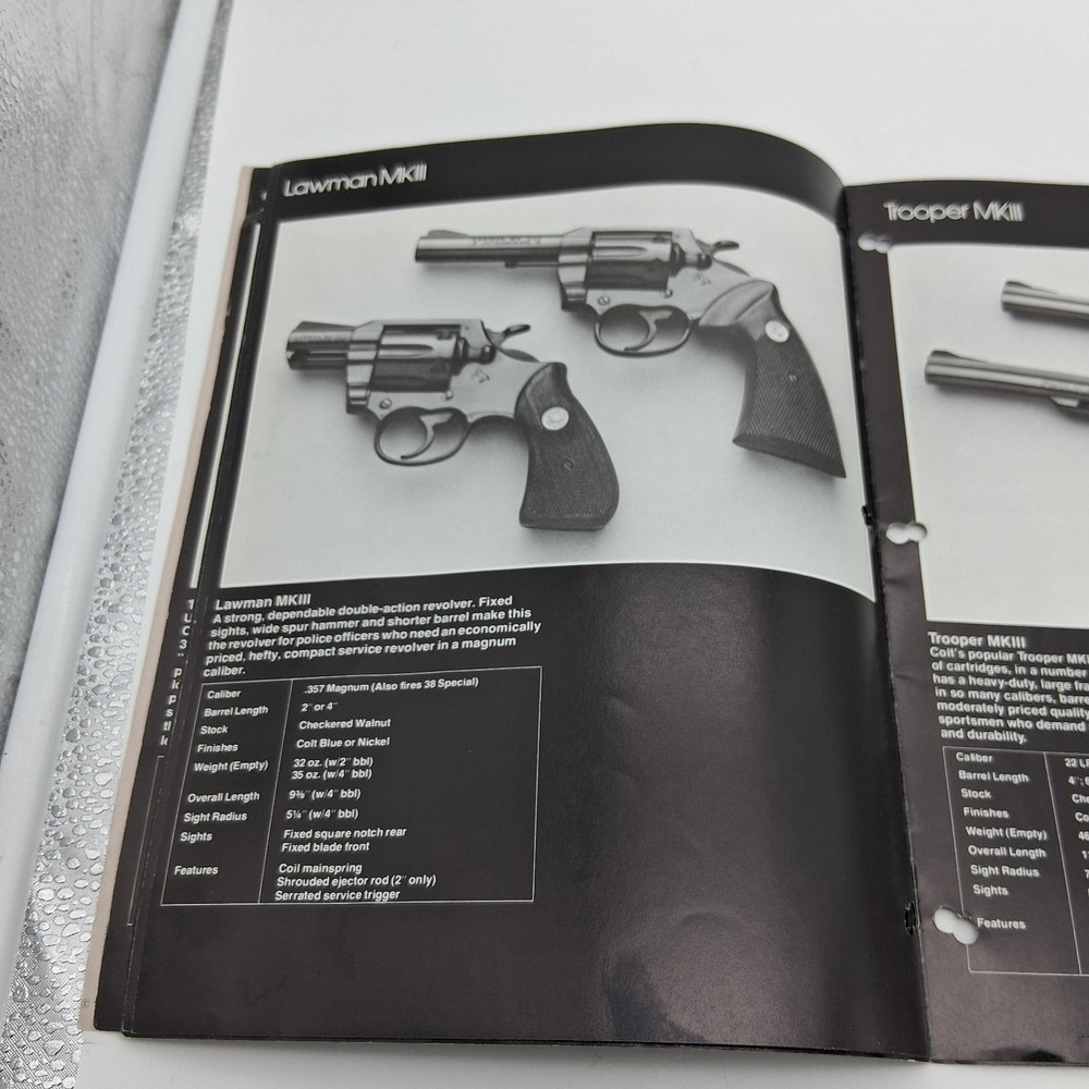 Vintage 1981 COLT FIREARMS 24 Page Catalog Dragoons Navy Python Army Diamondback