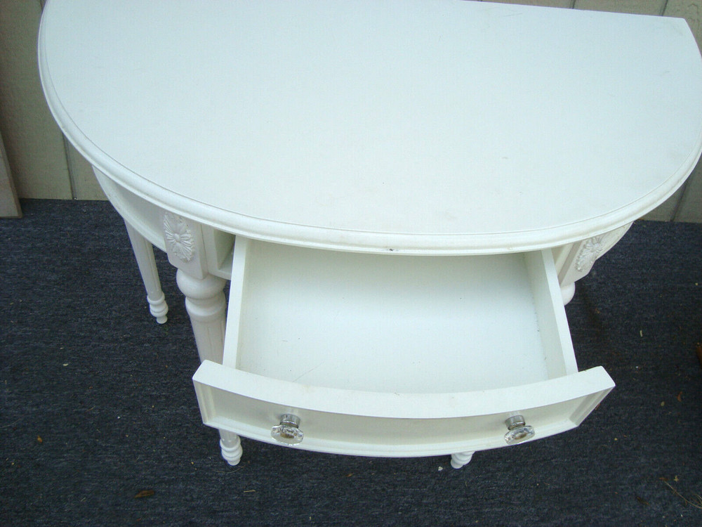 62033 White Console Hall Table Server Sideboard w/ Drawer