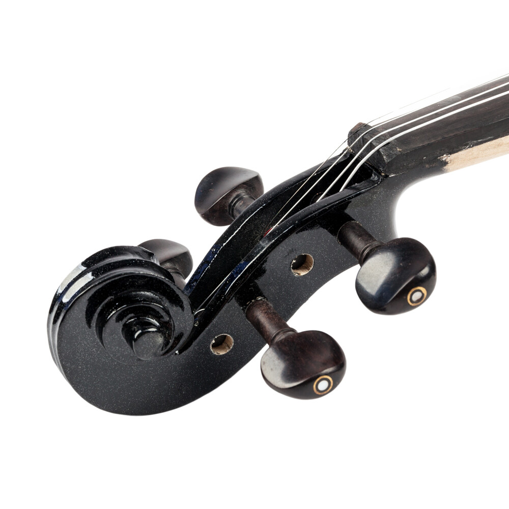 4/4 Full Size EQ Violin with Case Bow String Shoulder Rest Tuner Black