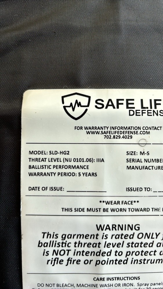 Safe lite body armor level 3a