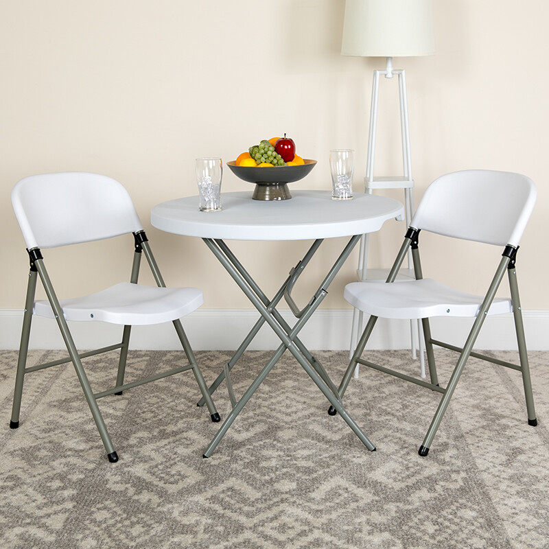 White Plastic Folding Chair