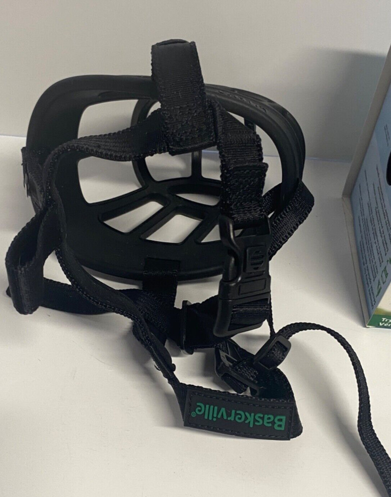 Baskerville Ultra Dog Muzzle Size 5 Black Adjustable Basket Muzzle Large Dogs
