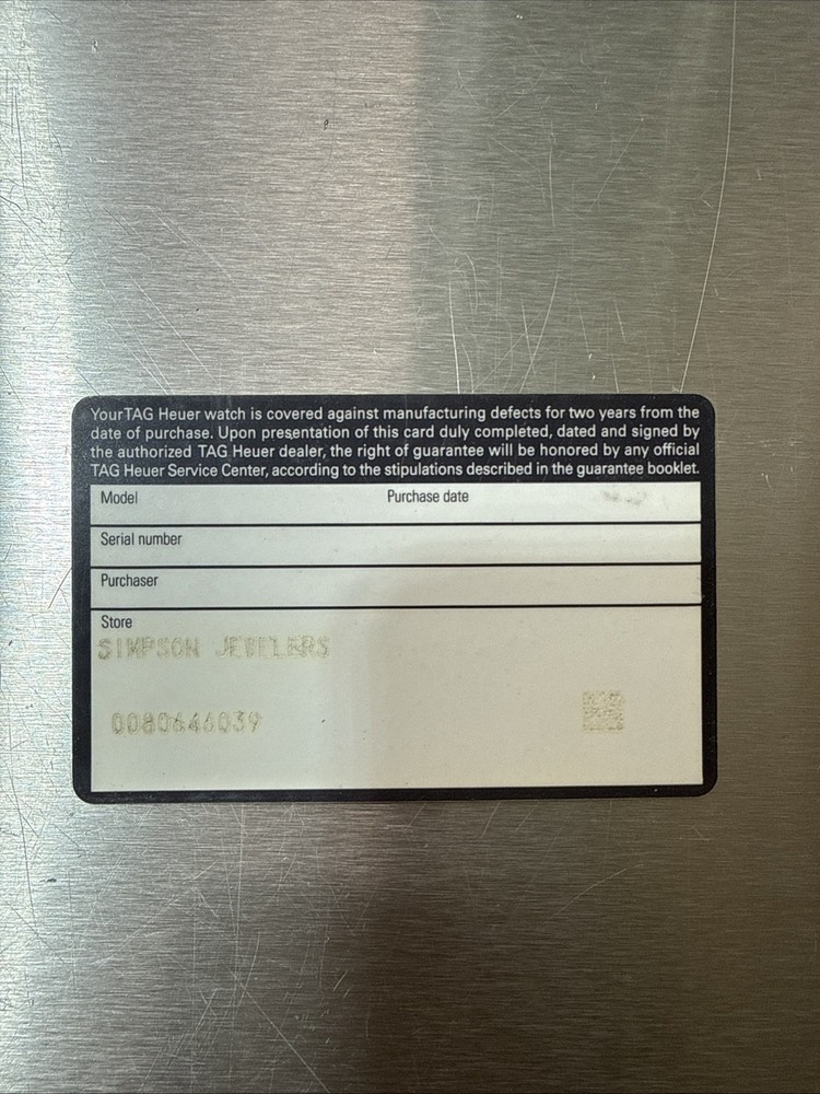 INTERNATIONAL GUARANTEE CARD