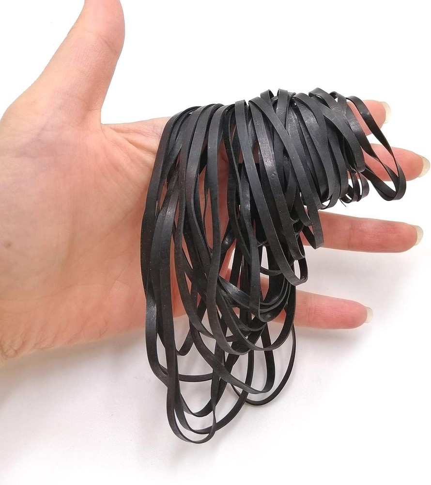Durable Flat Rubber Belts for Cassette Machines - 50 Pack, 3mm Width, 40-135mm