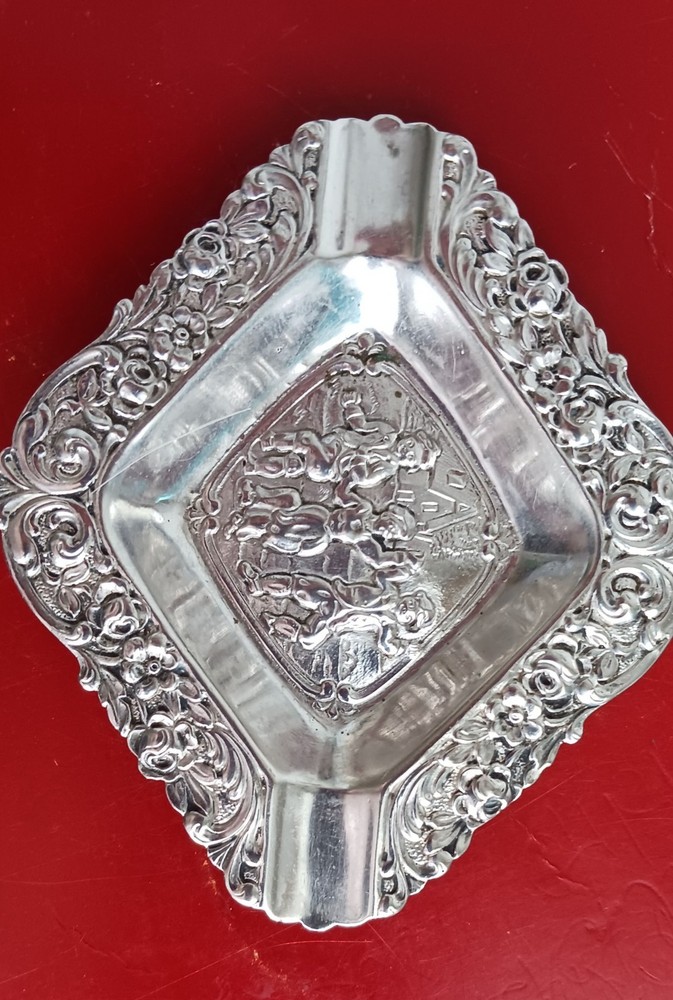 Antique German Silver Ashtray