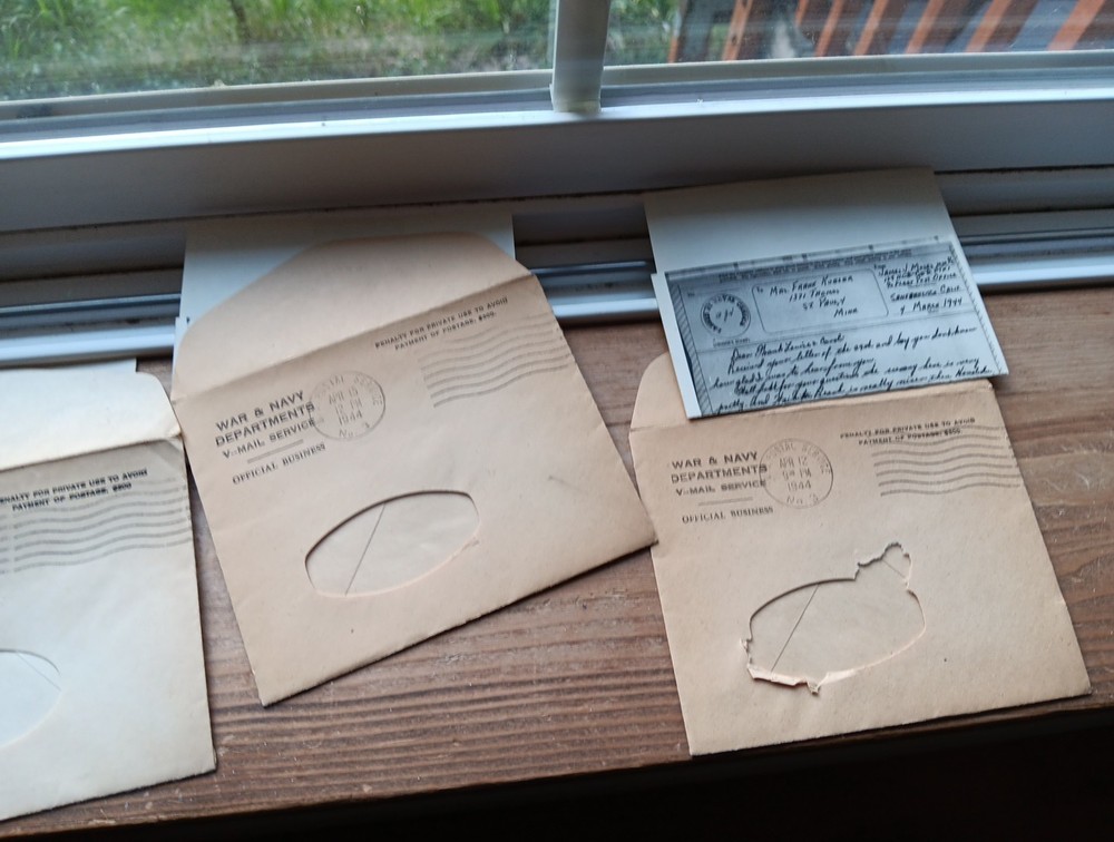 27 Pcs Ww2 Navy Mail Correspondence W Envelope Covers 1943-45 V Mail