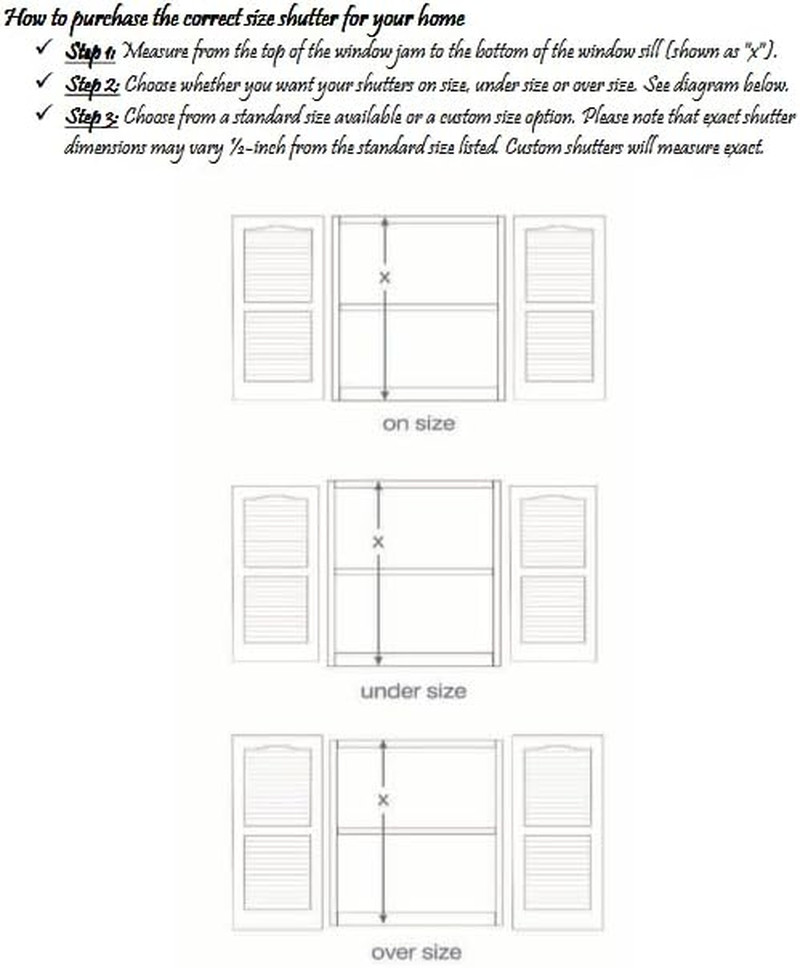 Vinyl Open Louver Shutters (1 Pair)
