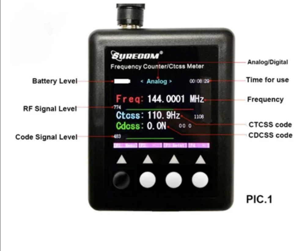 Frequency Counter SF-401 PLUS SURECOM Portable CTCSS/DCS Decoder for 2-way Radio