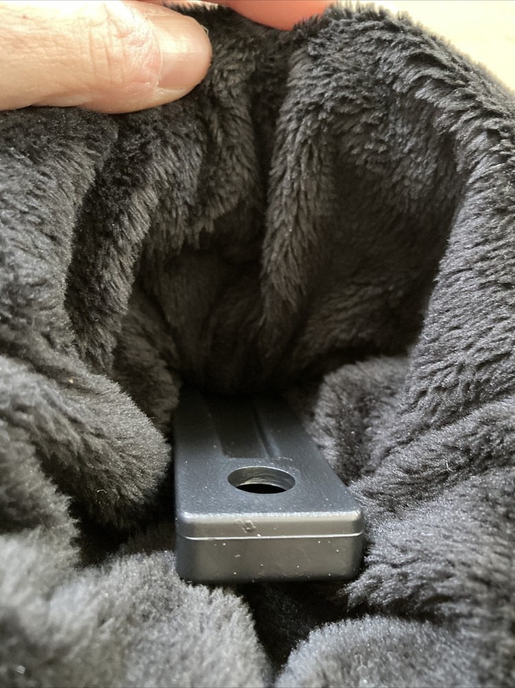 HANDHELD ICE SCRAPER MITT BLACK FUR LINED NWOT