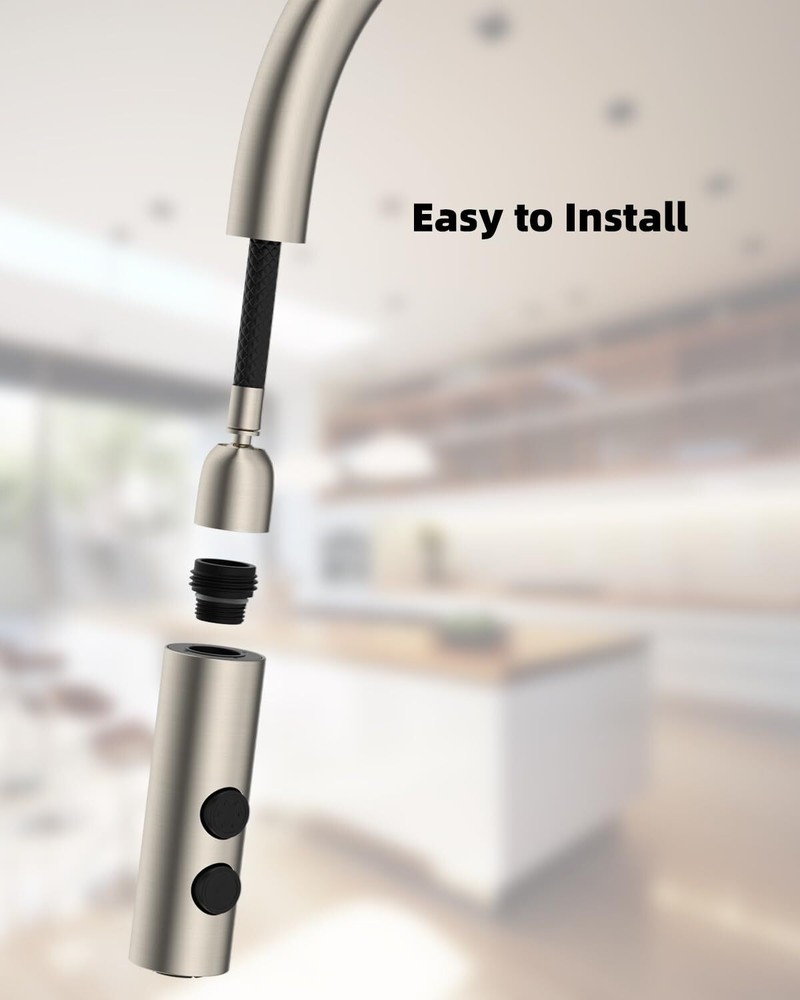 Pull Down Kitchen Faucet Head Replacement, 2 Function Pull Out Sink Spray Head