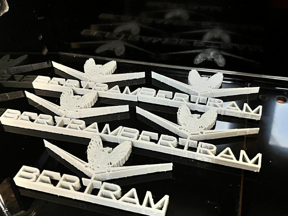 Single Plastic Bertram Exterior Emblem (Early Type) 3d Printed