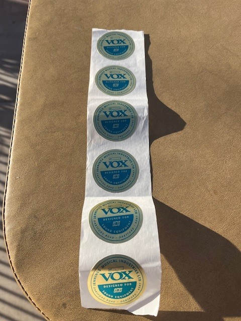 Vox VOX BLUE/GREY SPEAKER LABELS