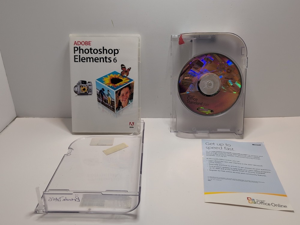 Microsoft Office Standard 2007 With Adobe Photoshop Elements 6 Used