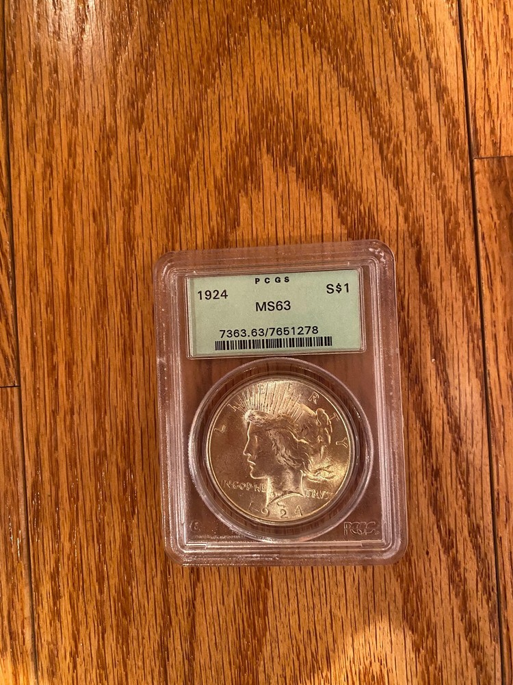 1924 Peace Dollar PCGS MS 63