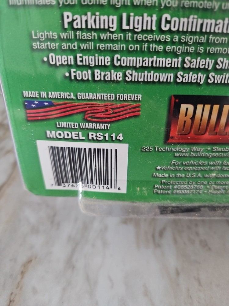 Bulldog Security Long Range Remote Starter System Model RS 114