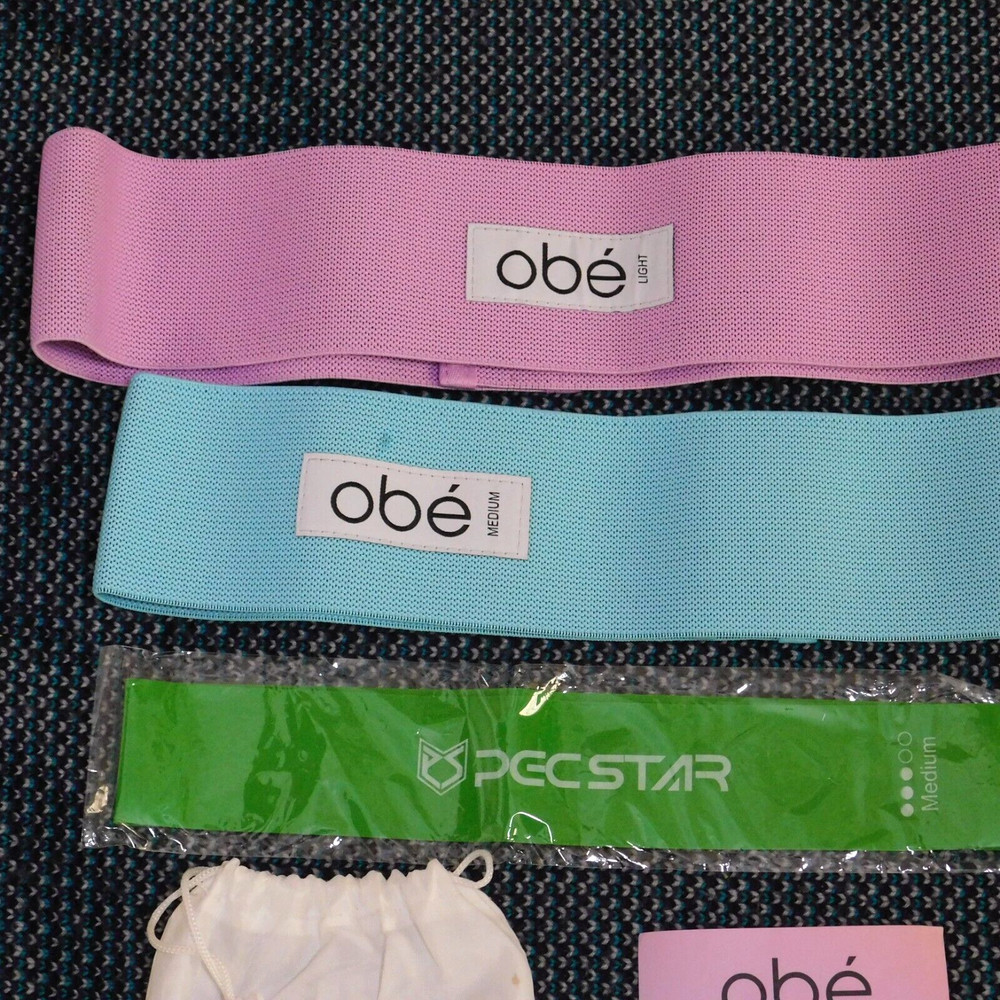 Obe Resistance Hip Bands Workout Bands & Bag Light & Medium & PecStar