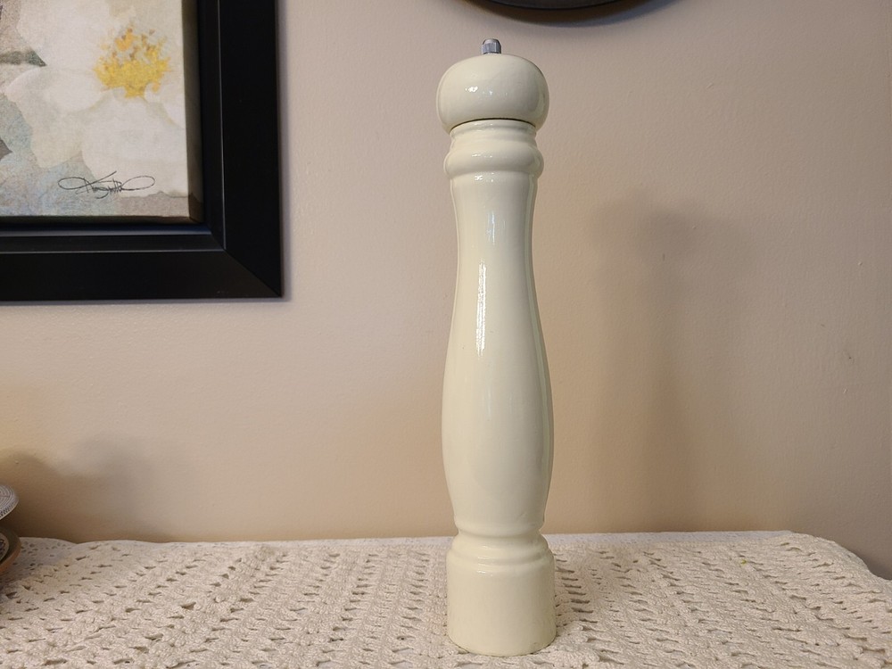 12 inch Pepper Mill - WHITE Wood DESIGN