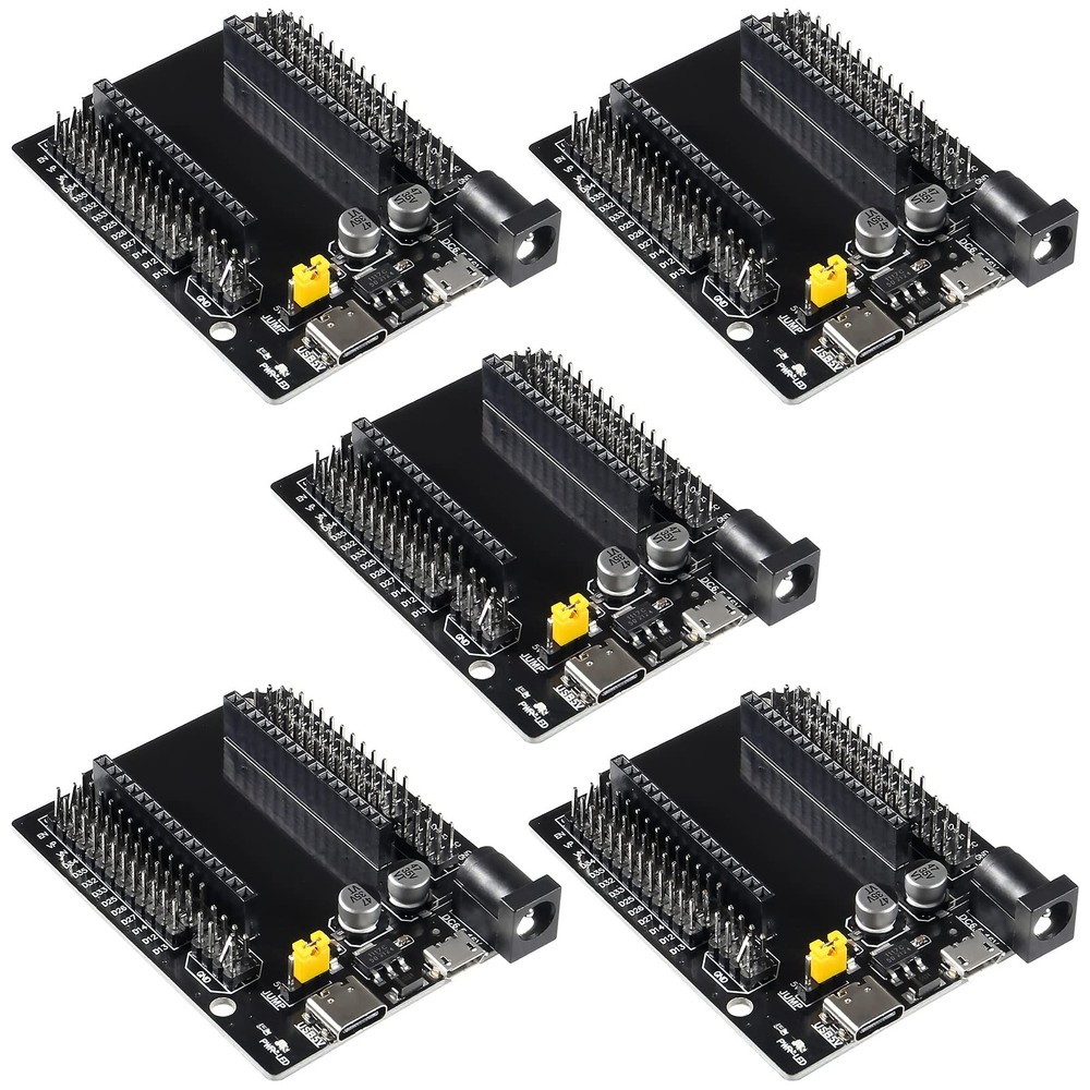 5Pcs ESP32 Development Board GPIO Breakout Board 30Pin Type-C Micro USB Dual ...